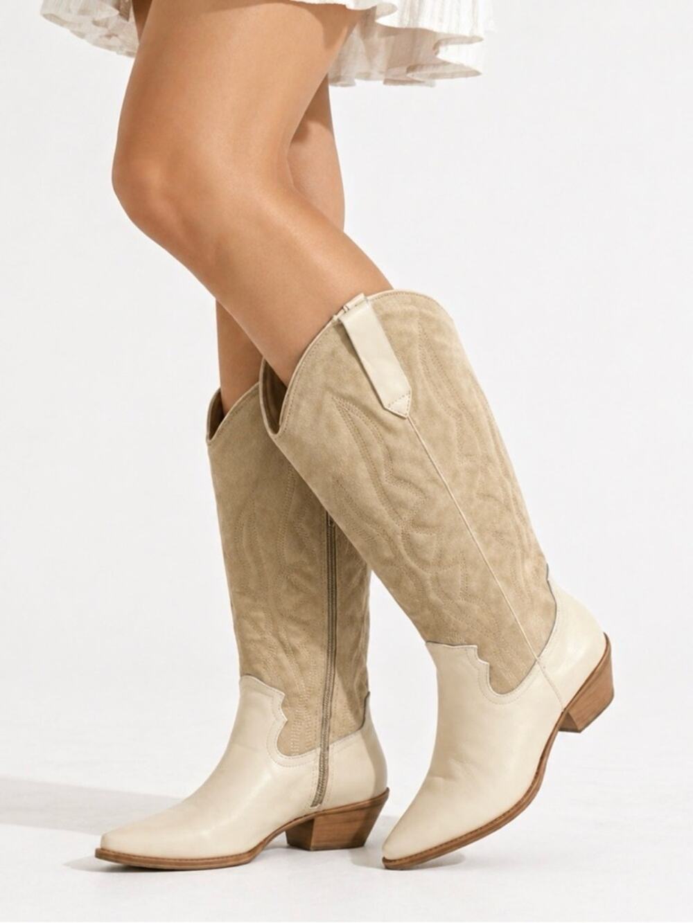 Coconuts by Matisse Telluride Western Cowboy Boot size 8.5 Natural Ivory